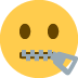 zipper-mouth face on Twitter/X