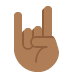 sign of the horns: medium-dark skin tone on Twitter/X