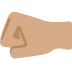 left-facing fist: medium skin tone on Twitter/X