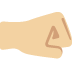 right-facing fist: medium-light skin tone on Twitter/X