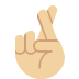 crossed fingers: medium-light skin tone on Twitter/X
