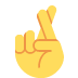 crossed fingers on Twitter/X