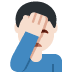man facepalming: light skin tone on Twitter/X