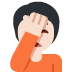 person facepalming: light skin tone on Twitter/X