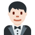 man in tuxedo: light skin tone on Twitter/X