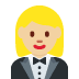 woman in tuxedo: medium-light skin tone on Twitter/X