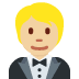 person in tuxedo: medium-light skin tone on Twitter/X