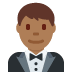 man in tuxedo: medium-dark skin tone on Twitter/X