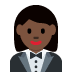 woman in tuxedo: dark skin tone on Twitter/X
