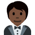 person in tuxedo: dark skin tone on Twitter/X