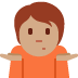 person shrugging: medium skin tone on Twitter/X