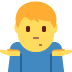 man shrugging on Twitter/X