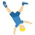 man cartwheeling: medium-light skin tone on Twitter/X