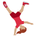 woman cartwheeling: medium skin tone on Twitter/X