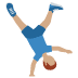 man cartwheeling: medium skin tone on Twitter/X