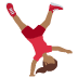 woman cartwheeling: medium-dark skin tone on Twitter/X