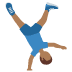 man cartwheeling: medium-dark skin tone on Twitter/X