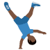 man cartwheeling: dark skin tone on Twitter/X