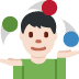man juggling: light skin tone on Twitter/X