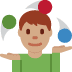 man juggling: medium skin tone on Twitter/X
