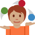 person juggling: medium skin tone on Twitter/X
