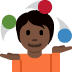 person juggling: dark skin tone on Twitter/X