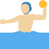 man playing water polo: medium-light skin tone on Twitter/X