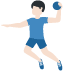 man playing handball: light skin tone on Twitter/X