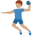 man playing handball: medium skin tone on Twitter/X
