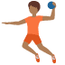 person playing handball: medium-dark skin tone on Twitter/X