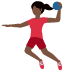 woman playing handball: dark skin tone on Twitter/X