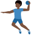 man playing handball: dark skin tone on Twitter/X