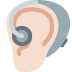 ear with hearing aid: light skin tone on Twitter/X