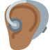 ear with hearing aid: medium-dark skin tone on Twitter/X