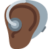 ear with hearing aid: dark skin tone on Twitter/X