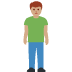 man standing: medium skin tone on Twitter/X