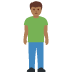 man standing: medium-dark skin tone on Twitter/X