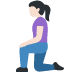woman kneeling: light skin tone on Twitter/X