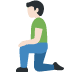 man kneeling: light skin tone on Twitter/X