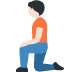 person kneeling: light skin tone on Twitter/X
