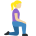woman kneeling facing right: medium-light skin tone on Twitter/X