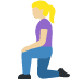 woman kneeling: medium-light skin tone on Twitter/X
