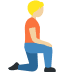 person kneeling facing right: medium-light skin tone on Twitter/X