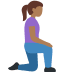 woman kneeling facing right: medium-dark skin tone on Twitter/X