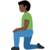 man kneeling: dark skin tone on Twitter/X