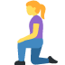 woman kneeling on Twitter/X