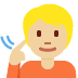 deaf person: medium-light skin tone on Twitter/X