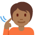 deaf person: medium-dark skin tone on Twitter/X