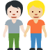 people holding hands: light skin tone, medium-light skin tone on Twitter/X