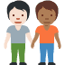 people holding hands: light skin tone, medium-dark skin tone on Twitter/X